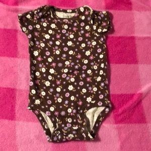 Brown flower onesie